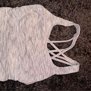 Lululemon Athletica Gray Cut Out Fitted Sports Bra